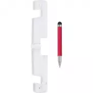 Stojak na telefon, długopis, touch pen - czerwony