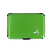 Etui na karty kredytowe, ochrona RFID - zielony