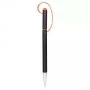 Notatnik ok. A6 z długopisem z zatyczką, touch pen - pomarańczowy