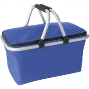 Koszyk poliestrowy, składany, torba termoizolacyjna - niebieski