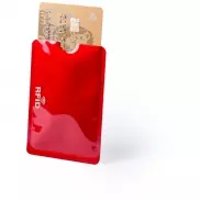 Etui na kartę kredytową, ochrona RFID - czerwony