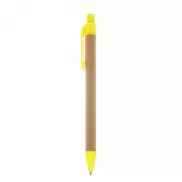 Długopis z kartonu z recyklingu | Nicholas - żółty