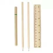 Zestaw szkolny, piórnik, 2 ołówki, długopis, notatnik, linijka, gumka i temperówka - zielony