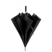 Duży wiatroodporny parasol automatyczny - czarny