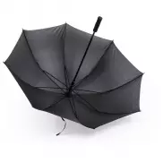 Duży wiatroodporny parasol automatyczny - czarny