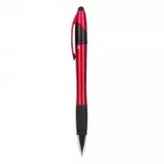 Długopis, touch pen, wielokolorowy wkład - czerwony