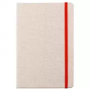 Bawełniany notatnik A5 - czerwony