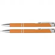 Zestaw piśmienny, długopis i ołówek mechaniczny - pomarańczowy