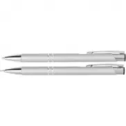 Zestaw piśmienny, długopis i ołówek mechaniczny - srebrny