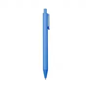 Długopis wykonany z wysokiej jakości połyskującego tworzywa - niebieski