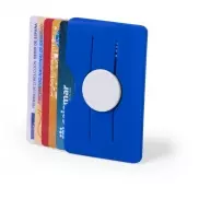 Uchwyt do telefonu, etui na karty kredytowe - niebieski