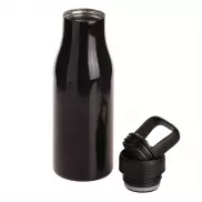 Butelka termiczna 550 ml Air Gifts, pojemnik w zakrętce | Jessica - czarny