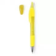 Długopis z zakreślaczem - żółty