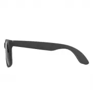 Okulary przeciwsłoneczne ze słomy pszenicznej B'RIGHT, bawełniane etui w komplecie | Adam - czarny