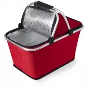 Koszyk na zakupy, składany, torba termoizolacyjna - czerwony