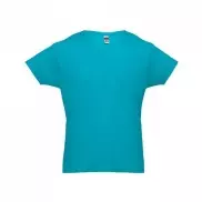 THC LUANDA. T-shirt męski z bawełny rurkowej - Morski niebieski - M