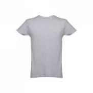 THC LUANDA. T-shirt męski z bawełny rurkowej - Jasnoy szary melanż - L