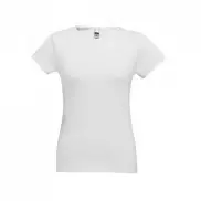 THC SOFIA WH. Damska koszulka bawełniana taliowana. Kolor biały - Biały - L