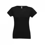THC SOFIA. Damska koszulka bawełniana taliowana - Czarny - L