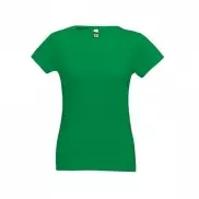 THC SOFIA. Damska koszulka bawełniana taliowana - Zielony - L