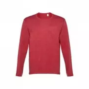 THC BUCHAREST. Męski t-shirt z długim rękawem - Czerwony melanż - XL
