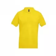 THC ADAM. Męska bawełniana koszulka polo z krótkim rękawem - Żółty - L