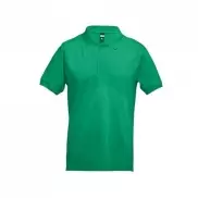 THC ADAM. Męska bawełniana koszulka polo z krótkim rękawem - Zielony - L