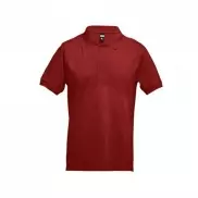 THC ADAM. Męska bawełniana koszulka polo z krótkim rękawem - Burgund - XXL