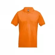 THC ADAM. Męska bawełniana koszulka polo z krótkim rękawem - Pomarańczowy - L