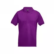 THC ADAM. Męska bawełniana koszulka polo z krótkim rękawem - Purpurowy - L