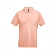 THC ADAM. Męska bawełniana koszulka polo z krótkim rękawem - Łososiowy - XL