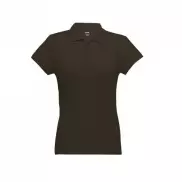 THC EVE. Damski polo t-shirt - Ciemny brąz - XL