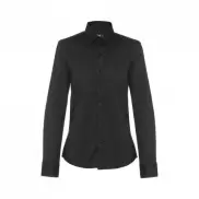 THC PARIS WOMEN. Popelinowa koszula z długim rękawem dla kobiet - Czarny - XL