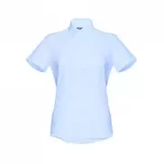 THC LONDON WOMEN. Damska koszula oxford z krótkim rękawem - Błękitny - XXL