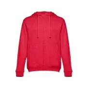 THC AMSTERDAM. Męska bluza z bawełny i poliestru - Czerwony melanż - XL
