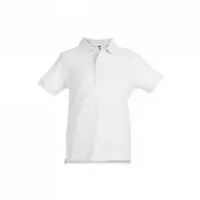THC ADAM KIDS WH. Koszulka polo z krótkim rękawem dla dzieci (unisex). Kolor biały - Biały - 10