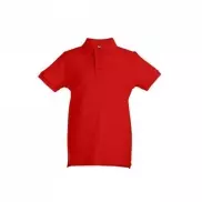 THC ADAM KIDS. Bawełniana koszulka polo z krótkim rękawem dla dzieci (unisex) - Czerwony - 10