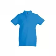 THC ADAM KIDS. Bawełniana koszulka polo z krótkim rękawem dla dzieci (unisex) - Morski niebieski - 2