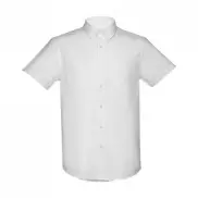 THC LONDON WH. Męska koszula oxford z krótkim rękawem. Kolor biały - Biały - XL