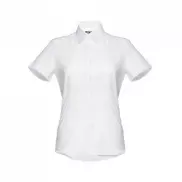 THC LONDON WOMEN WH. Damska koszula oxford z krótkim rękawem. Kolor biały - Biały - L