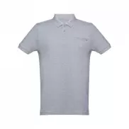 THC DHAKA. Męski polo t-shirt - Jasnoy szary melanż - XL