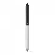 NEO. Długopis z końcówką dotykową, aluminium - Czarny, Satynowy srebrny