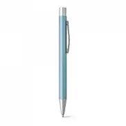 LEA. Aluminiowy długopis z klipsem - Błękitny