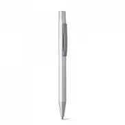 LEA. Aluminiowy długopis z klipsem - Satynowy srebrny