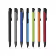POPPINS. Aluminiowy długopis o gumowym wykończeniu - Czarny