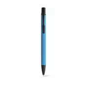 POPPINS. Aluminiowy długopis o gumowym wykończeniu - Błękitny