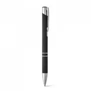 BETA SOFT. Aluminiowy długopis o gumowym wykończeniu - Czarny