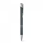 BETA SOFT. Aluminiowy długopis o gumowym wykończeniu - Szary