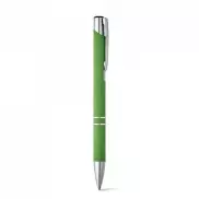 BETA SOFT. Aluminiowy długopis o gumowym wykończeniu - Jasno zielony