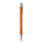 BETA SOFT. Aluminiowy długopis o gumowym wykończeniu - Pomarańczowy